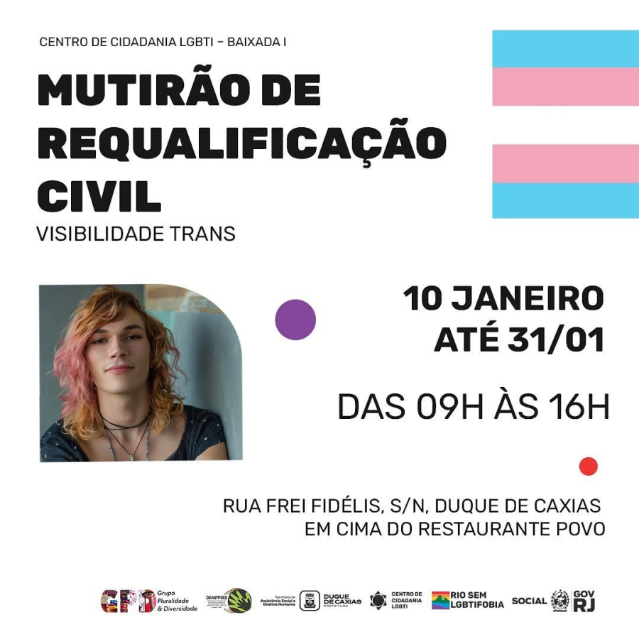 Rio de Janeiro promove mutirão de requalificação civil de nome e gênero de pessoas trans